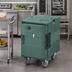 Thumbnail image #3 for Cambro Ultra Pan Carrier H-Series Heated Front-Loading Food Pan Carrier with Casters, 1 Compartment, Granite Green, 110V