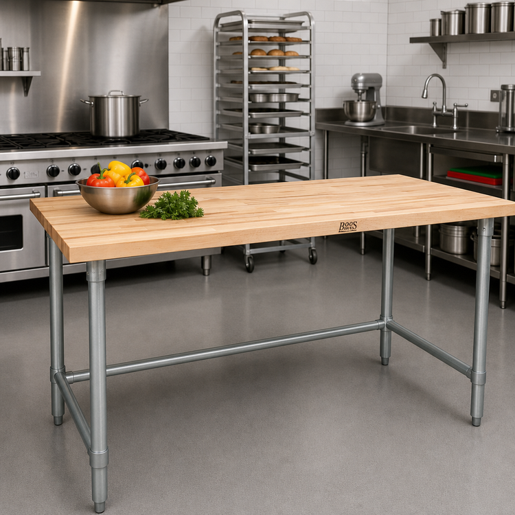 Product image #2 for John Boos JNB03 Wood Top Work Table, 60 x 24 Inches, 1-1/2 Inch Thick Maple Top
