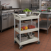 Thumbnail image #2 for Rubbermaid Commercial Products 3-Shelf Plastic Utility Bus Cart, Off White, 200 lb. Capacity