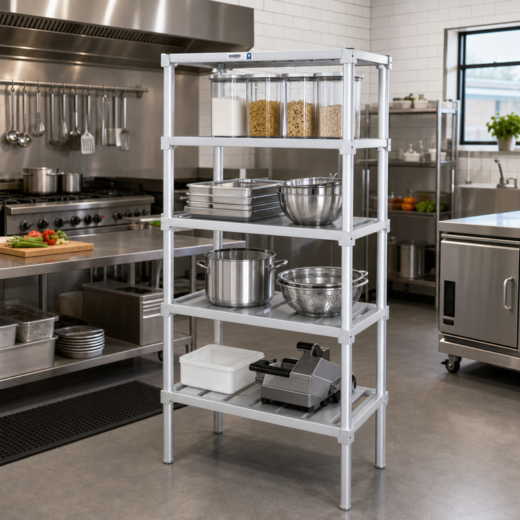 Product image #2 for Channel 48 x 20 Inch Tubular Adjustable Aluminum Shelf