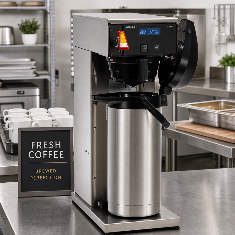 Product image #2 for BUNN AXIOM-DV-APS Automatic Fill Dual-Voltage Airpot Coffee Brewer with 200 oz Tank and Hot Water Faucet