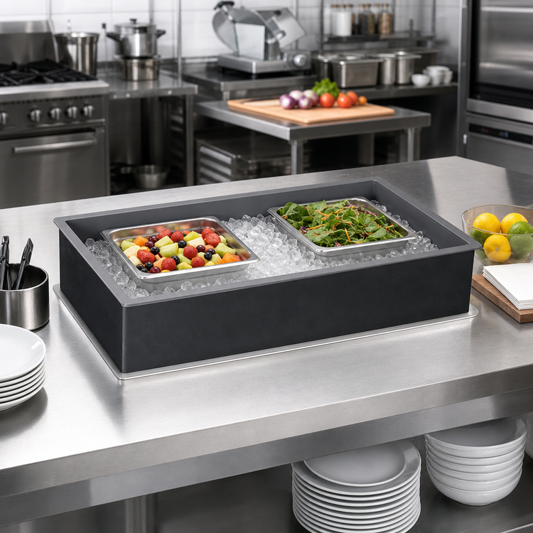 Product image #2 for Vollrath 36450 Two-Pan Drop-In Non-Refrigerated Ice-Cooled Cold Pan