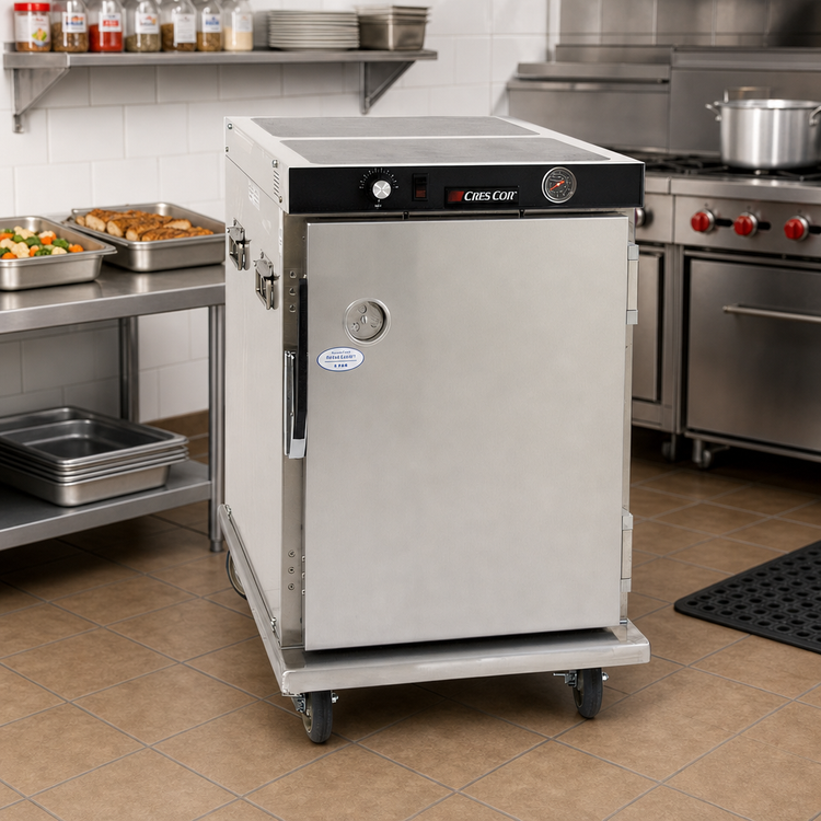 Product image #2 for Mobile Insulated Half-Size Heated Holding Cabinet, 8 Pan Capacity, Aluminum, 120V