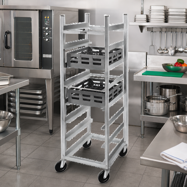 Product image #2 for Dinex Econoline Aluminum End-Load Rack, 10-Pan Capacity, 6-Inch Spacing