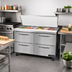 Thumbnail image #2 for Continental Refrigerator SW48N18M-D 48 Inch Mighty Top Two-Section Sandwich Unit Refrigerator with Drawers