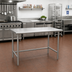 Thumbnail image #2 for Advance Tabco 48-Inch W x 30-Inch D Stainless Steel Work Table, Flat Top Open Base, 16 Gauge 430 Top