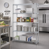 Thumbnail image #2 for EAGLEbrite Stationary 4-Tier Wire Shelving Starter Unit, 60 x 24 x 74 Inches, Zinc Finish