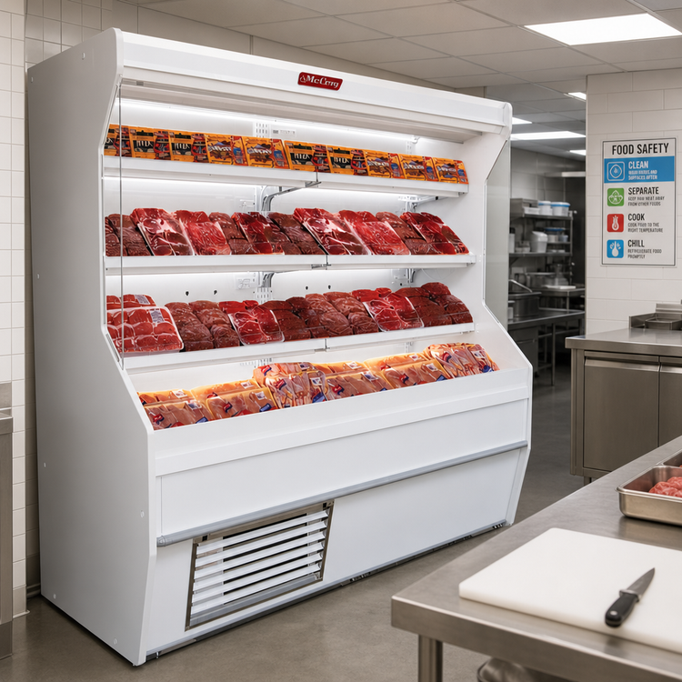 Product image #2 for Howard-McCray 32E Series 122-Inch Remote Meat Open Merchandiser with LED Lighting