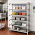 Thumbnail image #3 for Cambro Camshelving Premium 72-Inch x 21-Inch x 84-Inch 5-Tier Vented and Solid Add-On Polymer Shelving Unit