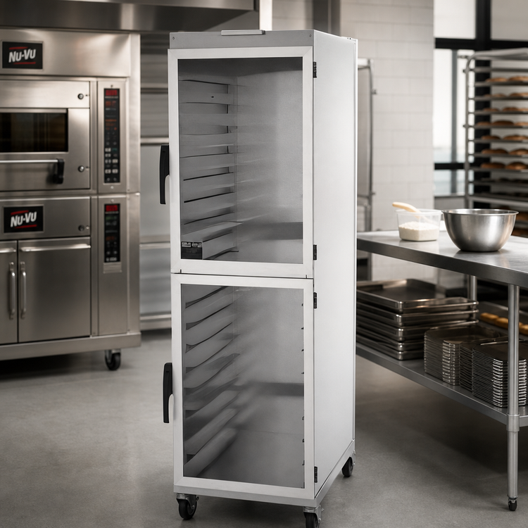 Product image #2 for NU-VU HW-2G Enclosed Full-Height Bread Cabinet Pan Rack with Casters