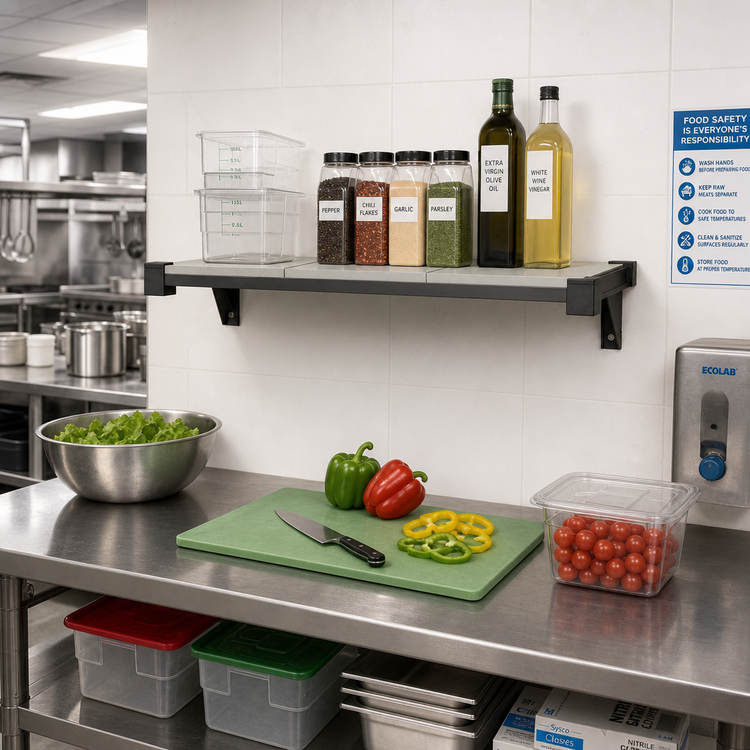Product image #2 for Camshelving Elevation 18 x 36 Inch Wall-Mounted Add-On Shelf Kit with Solid Shelf Plates, Brushed Graphite