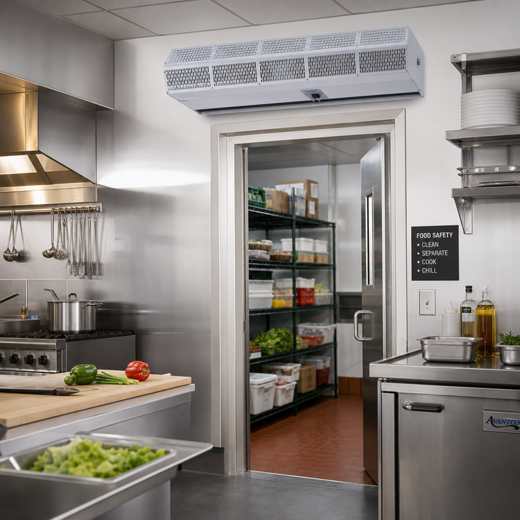 Product image #2 for Berner Commercial 48-Inch Low Profile Electric Heated Air Curtain for Doors Up to 8 Feet