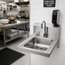 Thumbnail image #2 for Krowne HS-51 Wall-Mounted Stainless Steel Hand Sink with Hands-Free Sensor Faucet and Soap Dispenser