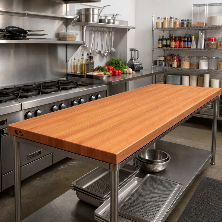 Product image #2 for Boos Block American Cherry Edge-Grain Kitchen Countertop, 132 x 30 x 2-1/4 Inches, Oil Finish