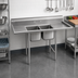 Thumbnail image #2 for Eagle Group 314 Series Two-Compartment Stainless Steel Sink with Right-Hand Drainboard, 24 x 24 x 13-1/2 Inch Bowls
