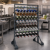 Thumbnail image #2 for Quantum Double-Sided Back Bar Cooler Rail Rack, 36 x 20 x 53 Inches, 12 Rails