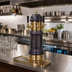 Thumbnail image #2 for Glastender Rembrandt 3-Faucet Air-Cooled Countertop Draft Dispensing Tower with Surface-Mount Drain Pan, Polished Brass Finish