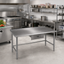 Thumbnail image #2 for Eagle Group Budget Series 48-Inch x 30-Inch Stainless Steel Work Table with 1-1/2-Inch Rear Up-Turn