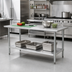 Thumbnail image #2 for Eagle Group Budget Series 84-Inch x 36-Inch Flat Top Work Table with Adjustable Undershelf