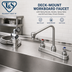 Thumbnail image #2 for T&S Brass Deck-Mount Workboard Faucet with Swing Nozzle, Aerator, Spray Valve and 48-Inch Hose, 8-Inch Centers