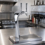 Thumbnail image #2 for Micro Matic USA E-G5-2-C-G 2-Faucet Glycol-Cooled Countertop Draft Tower, Chrome Finish
