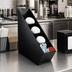 Thumbnail image #2 for Dispense-Rite Narrow Countertop 5-Section Black Polystyrene Lid, Straw & Condiment Organizer