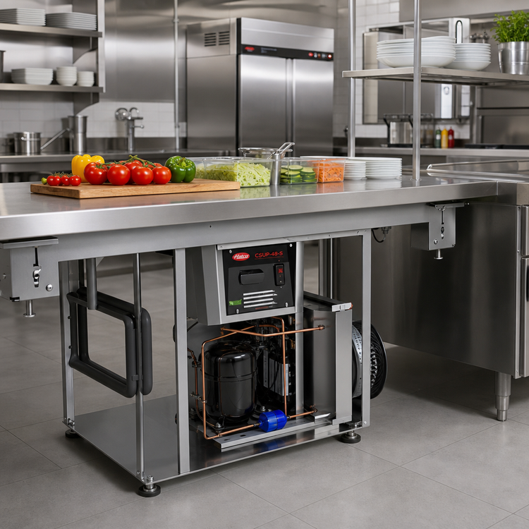 Product image #2 for Hatco CSUP-48-S R-290 Undermount Cold Shelf, 48-Inch x 24-Inch, Electronic Control, Aluminum Hardcoat