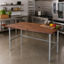 Thumbnail image #2 for John Boos 48-Inch x 30-Inch American Black Walnut Edge Grain Wood Top Work Table with Galvanized Legs