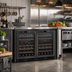 Thumbnail image #3 for KoolMore 2-Section Dual Zone Reach-In Wine Cooler with Glass Doors and Wooden Shelves