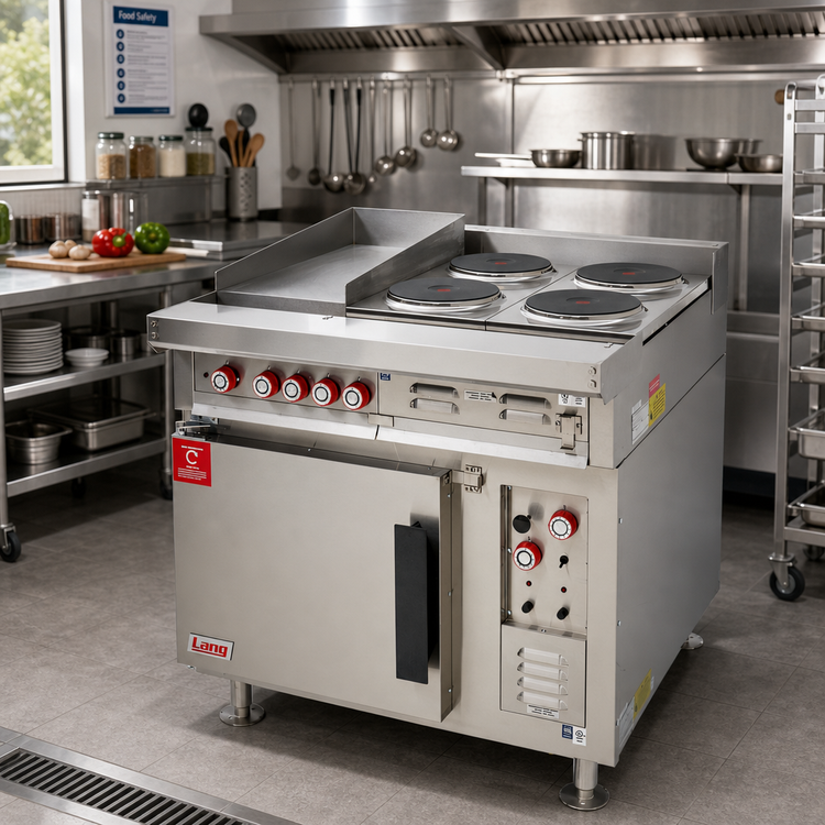 Product image #3 for Lang R36C-ATC 36-Inch Heavy Duty Electric Range with Convection Oven Base, 2 French Plates and 2 Hot Tops