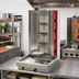 Thumbnail image #2 for Omcan 4-Burner Natural Gas Doner Kebab / Vertical Broiler / Shawarma Grill, 100 lb Capacity