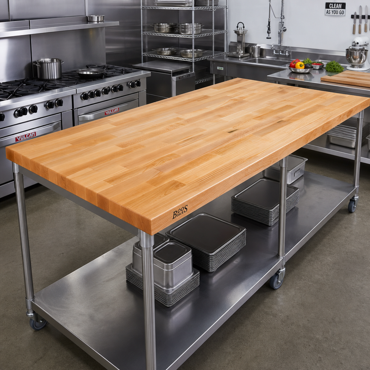 Product image #2 for John Boos 108 Inch x 48 Inch Northern Hard Rock Maple Work Table Top