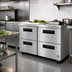 Thumbnail image #2 for Hoshizaki Steelheart 48-Inch Two-Section Undercounter Freezer with Four Drawers, 13.66 Cu. Ft.