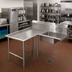 Thumbnail image #2 for John Boos Pro-Bowl L-Shaped Island Soiled Dishtable with 20