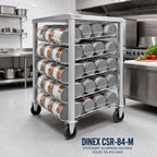 Thumbnail image #2 for Dinex DXPCSRFF156 Stationary Aluminum Can Rack for 156 #10 Cans