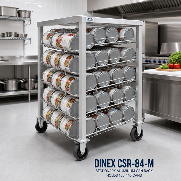 Product image #2 for Dinex Stationary Aluminum Can Rack for 156 #10 Cans