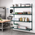 Thumbnail image #2 for Eagle Group Valu-Gard 4-Tier Add-On Wire Shelving Unit, 72 x 21 x 63 Inches, Green Epoxy Finish
