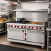 Thumbnail image #2 for American Range 60-Inch Green Flame Gas Range with 36-Inch Griddle, 4 Open Burners, Standard Oven, and Space Saver Oven
