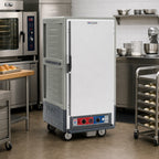 Thumbnail image #2 for Metro C5 Insulation Armour C537-CFS-L-GY Heated Holding and Proofing Cabinet, 3/4 Height, 27-Pan, Mobile, 120V