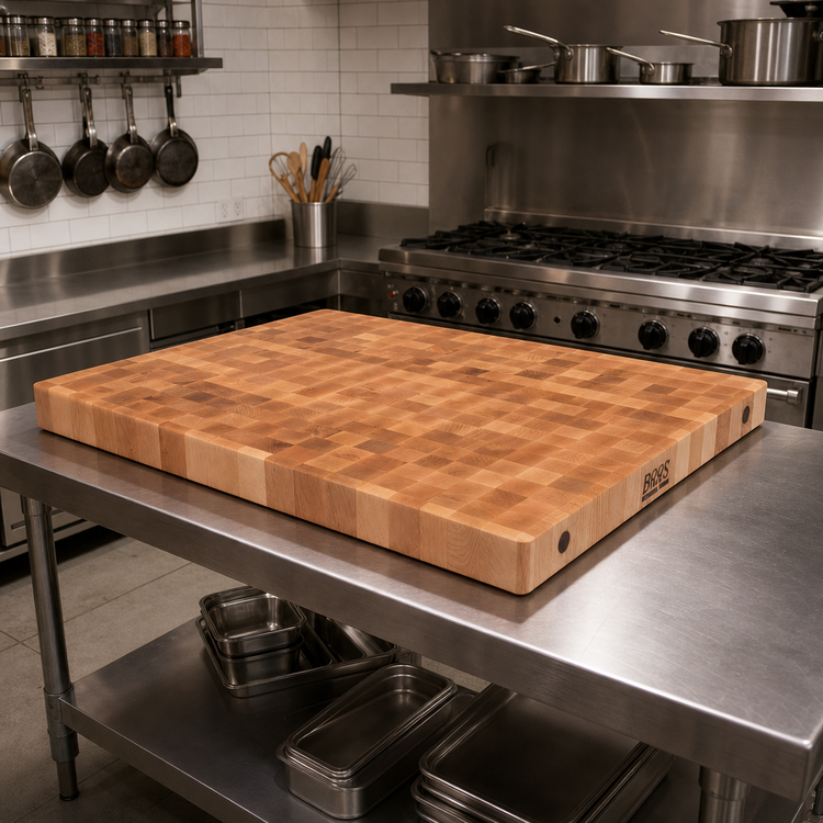 Product image #2 for John Boos Boos Block 36 Inch x 30 Inch End Grain Northern Hard Rock Maple Island Countertop, 3 Inch Thick