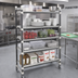 Thumbnail image #2 for Cambro Camshelving Elements XTRA High Density Top Rail 5-Tier Mobile Starter Unit, 18 x 60 x 80 Inches, Overhead Track Shelving