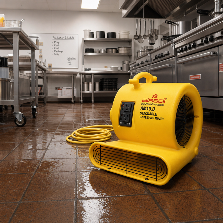 Product image #2 for Bissell BigGreen Commercial AM10.D Stackable 3-Speed Floor Dryer / Air Mover with Dual GFCI Receptacles