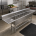 Thumbnail image #2 for John Boos Pro-Bowl 4-Compartment Stainless Steel Sink with Dual Drainboards, 24