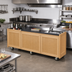 Thumbnail image #2 for Executive Series 72-Inch Portable Bar with Maple Wood Front and Sides, Solid Surface Top, and Ice Bin