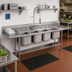 Thumbnail image #2 for Advance Tabco Regaline 4-Compartment Sink with Left & Right Drainboards, 122-Inch, 14-Gauge 304 Stainless Steel