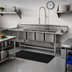 Thumbnail image #2 for Spec-Master FN2880-4-30L Four-Compartment Stainless Steel Sink with 30-Inch Left Drainboard