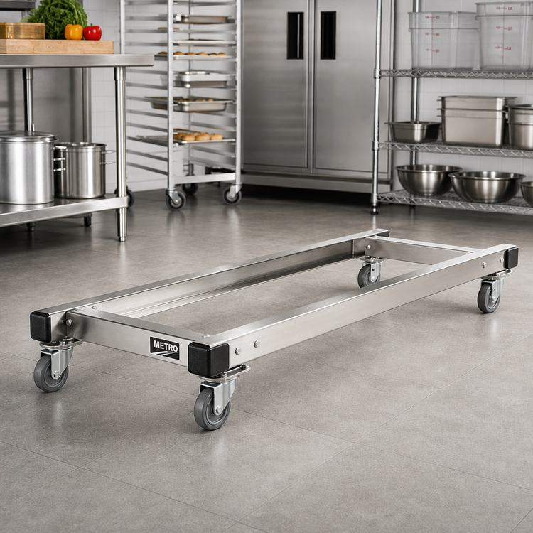 Product image #2 for Metro 72 Inch x 24 Inch Stainless Steel Made-to-Order Truck Dolly Frame with Corner Bumpers