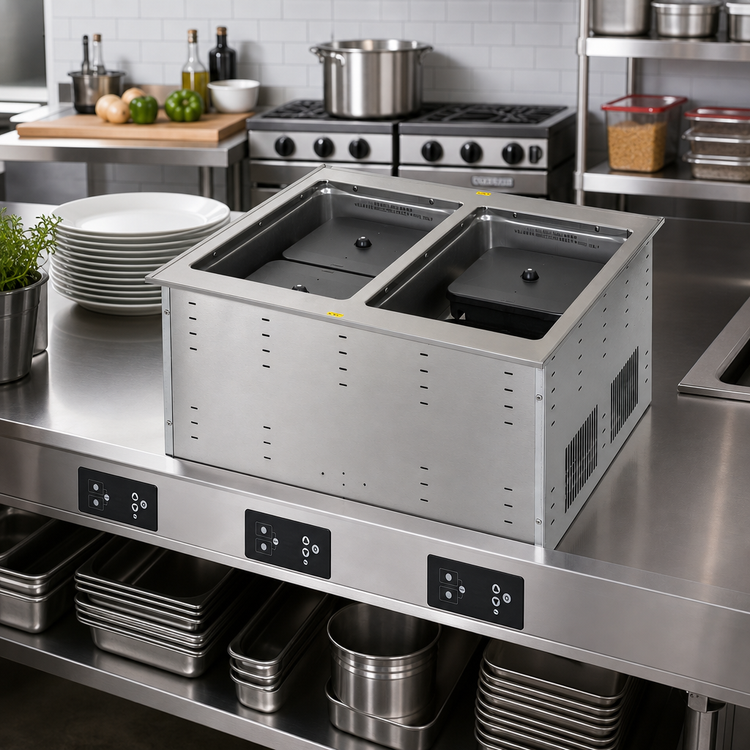 Product image #2 for Vollrath Two-Well Modular Induction Dry Well Hot Food Drop-In, 120V