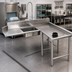 Thumbnail image #2 for Eagle Group Right-Hand Island Soiled Dishtable with Pre-Rinse Sink, 108-Inch Machine Side x 60-Inch End Side, 16/304 Stainless Steel