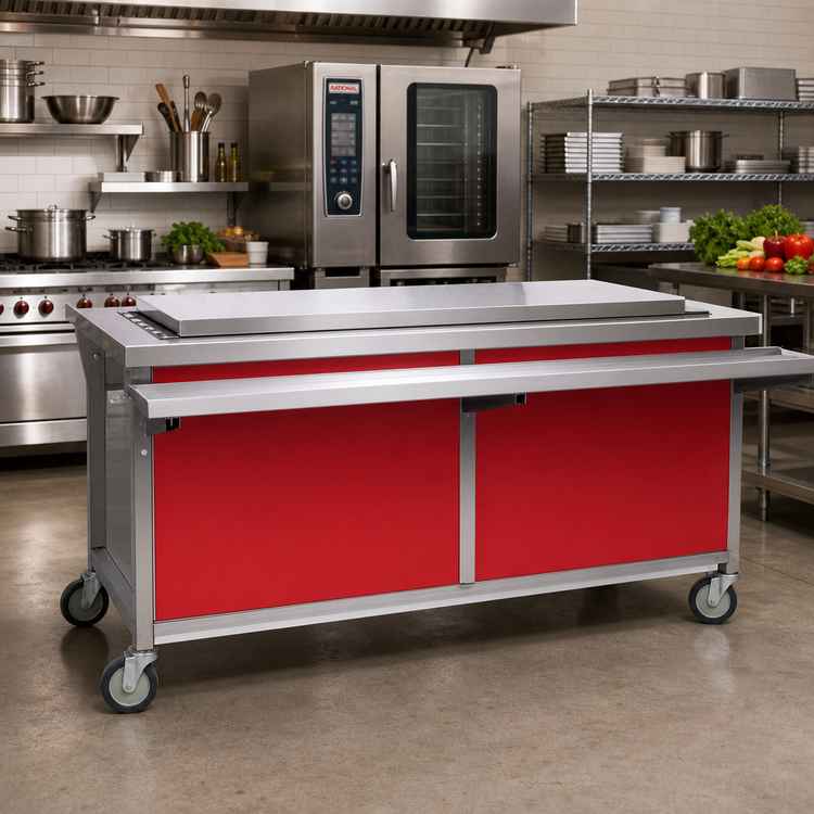 Product image #2 for Director's Choice DCS6-FTU 96" Mobile Self-Contained Frost Top Unit with Open Base